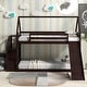 preview thumbnail 21 of 25, Wooden Modern Twin over Twin House Bunk Bed with Slide and Storage Staircase, Featuring a pitched roof and wall section.