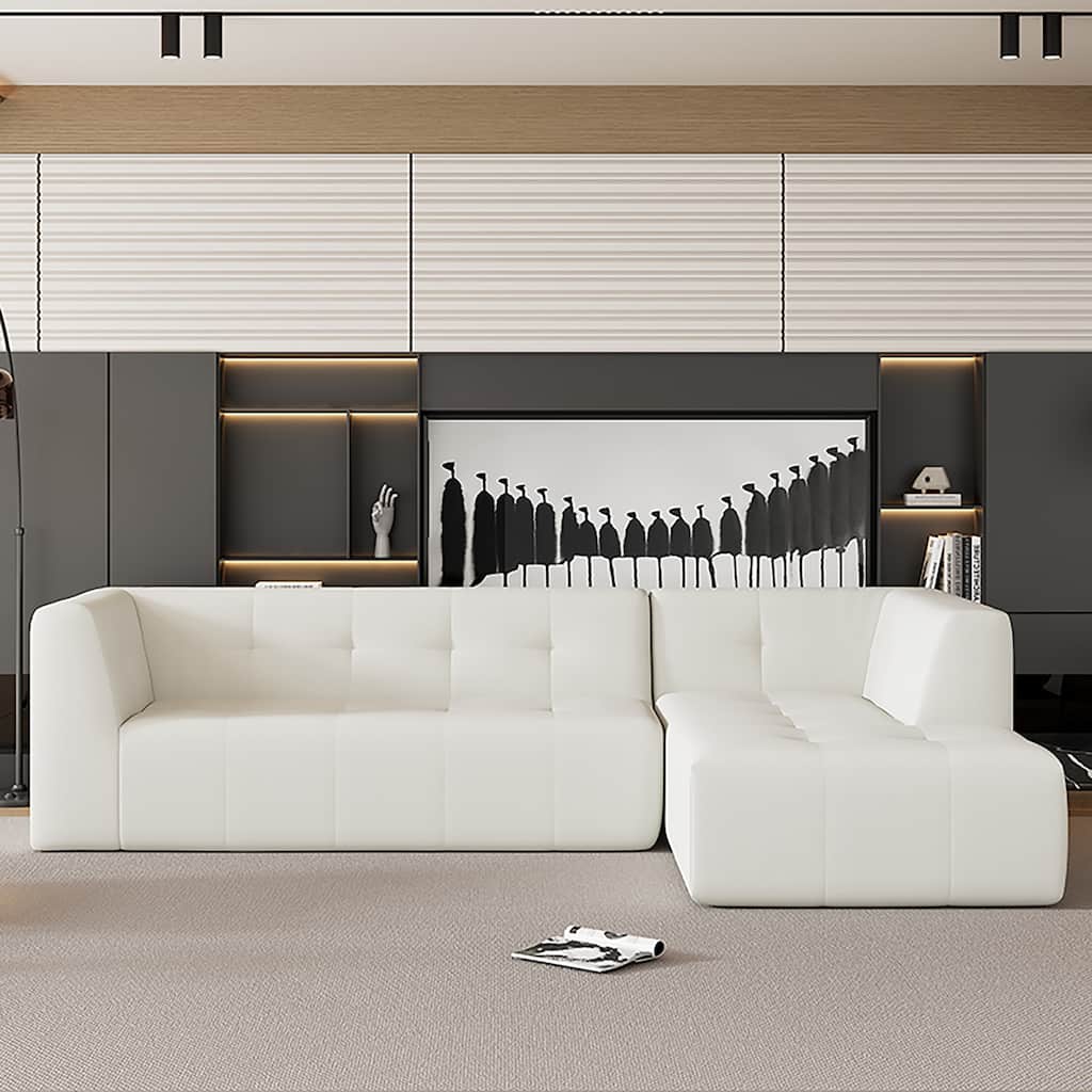 2PCS Modular Combination Sofa Set,Living Room Sectional Sofa Couch