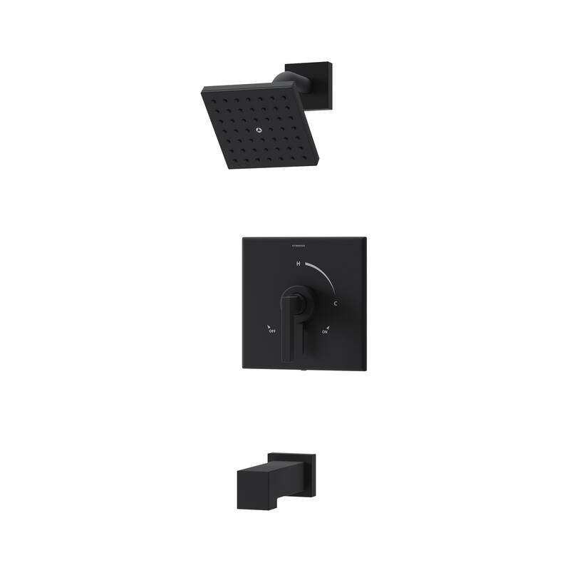 Symmons S369215TRM Duro HydroMersion Tub and Shower Trim Package with - Matte Black
