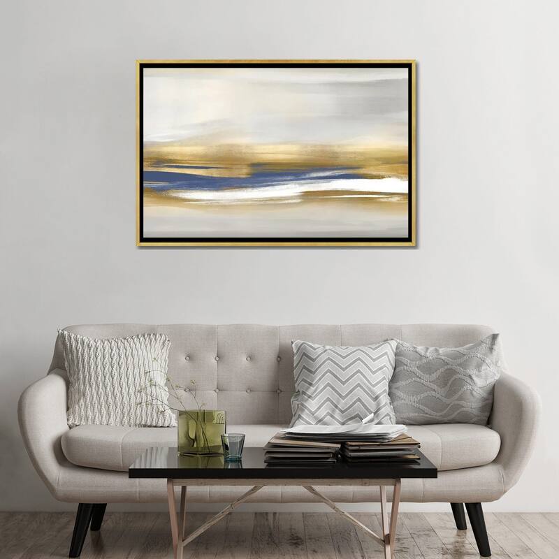 iCanvas "Gold Rush Blue I" by Jake Messina Framed Canvas Print