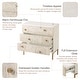 preview thumbnail 15 of 13, COZAYH Farmhouse Embossed 3 Drawer Dresser with Ring Motif, Distressed Boho Nightstand for Bedroom, Living Room, French Country