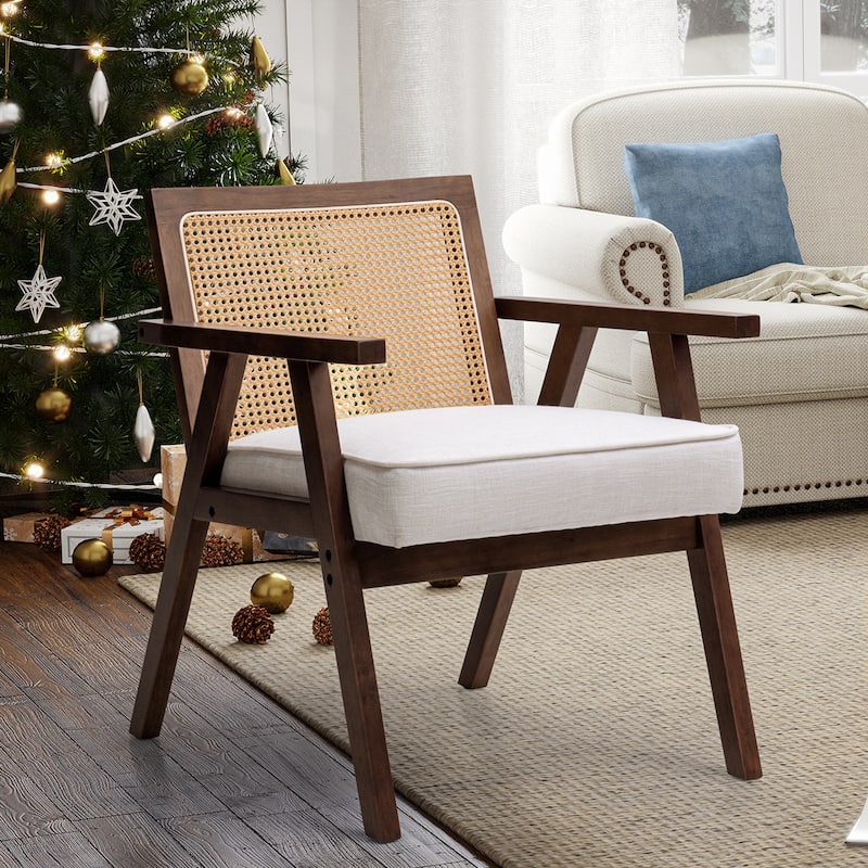 Double Papasan Chair Loveseat Oversized All-weather PE Rattan Chair with Cushion