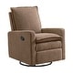 preview thumbnail 45 of 48, Oxford Baby Uptown Upholstered Glider Recliner, GreenGuard Gold Certified, 360° Swivel for Nursery & Living Room Boucle Teddy Brown