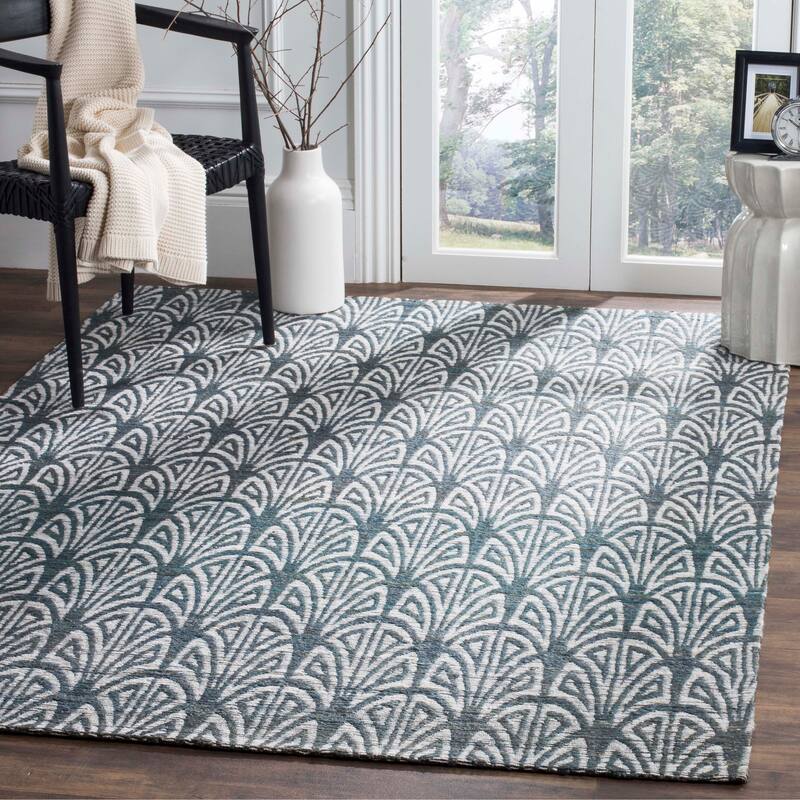 SAFAVIEH Handmade Cape Cod Sangeeta Coastal Jute Rug - 3' x 5' - Slate/Ivory