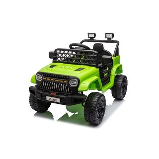 Remote-Controlled 12V Electric Car for Kids with USB & Smooth Suspension - Light Green
