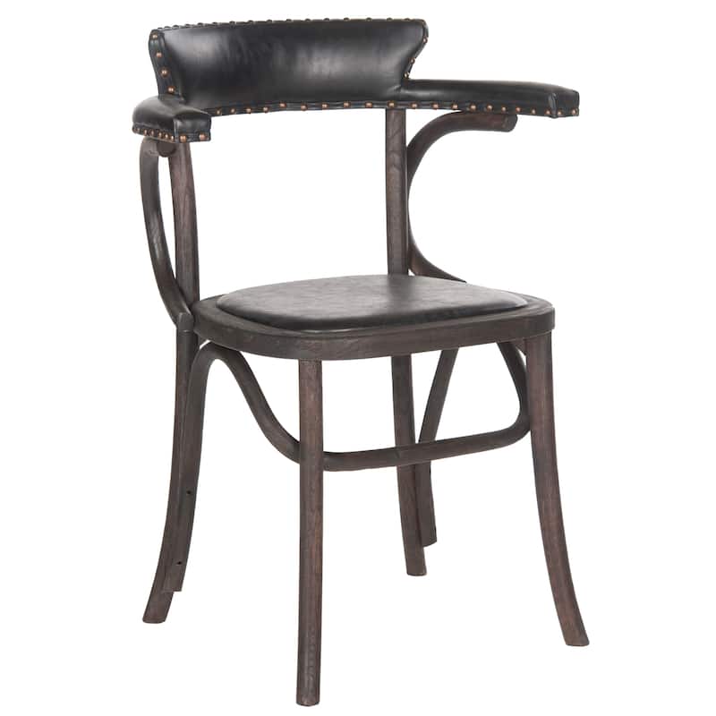 SAFAVIEH Country Tiara Antique Black Arm Chair - 24Wx20Dx32H