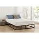 preview thumbnail 1 of 3, Twin size 10-inch Low Profile Modern Metal Platform Bed Frame with Wooden Slats Black