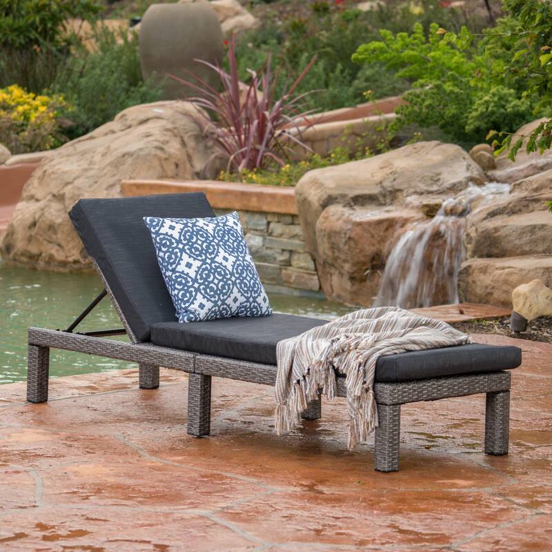 Roomfitters Adjustable Outdoor Wicker Chaise Lounge Chairs with Cushions, Stylish Patio Seating for Sunbathing and Relaxation
