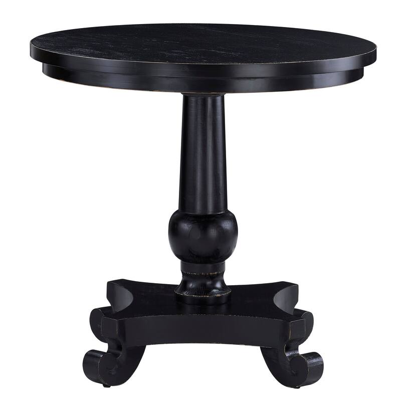 Belmont Fir Wood End Table, Black