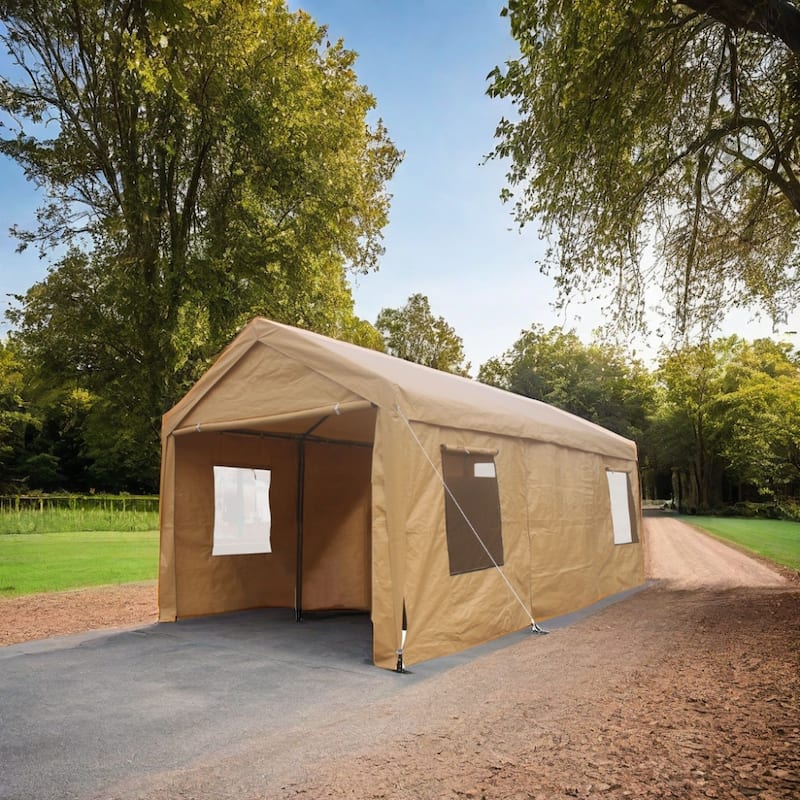 20 ft. W Heavy Duty Roof Portable Carport