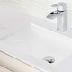 preview thumbnail 1 of 10, STYLISH 18 inch Rectangular Undermount Porcelain Bathroom Sink with 2 Overflow Finishes - 18 1/4" x 13" x 7 1/2" White