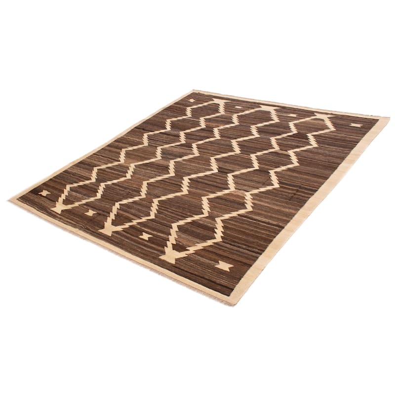 Sivas Brown Kilim 8'6" x 9'5" - 8'6 x 9'5