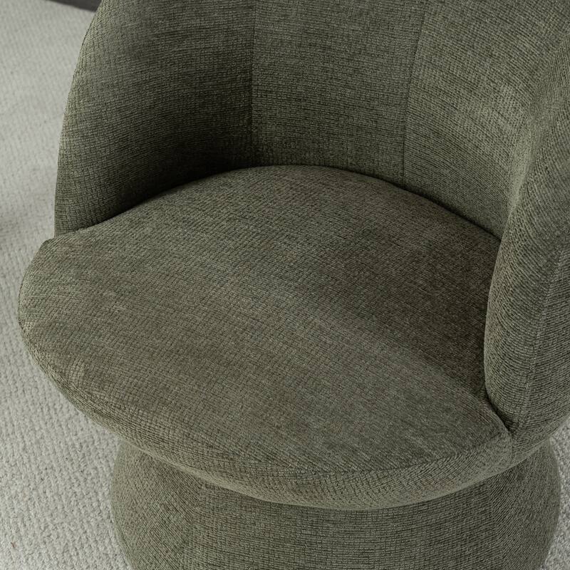Set of1 Boucle Upholstered Modern Style Swivel Accent Chair