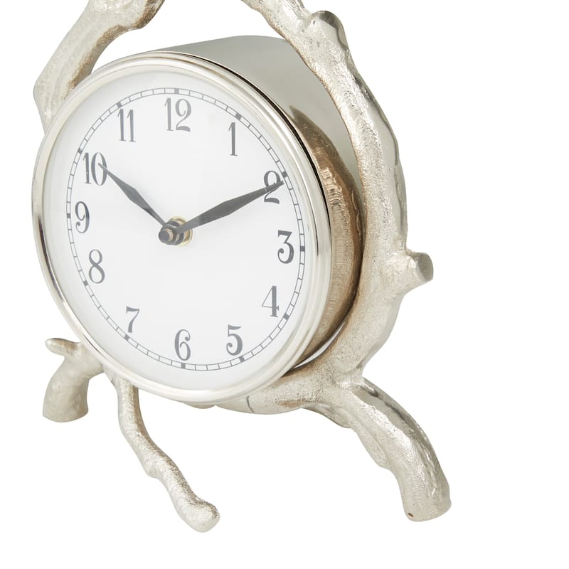 Aluminum Contemporary Clock - 8 x 4 x 13