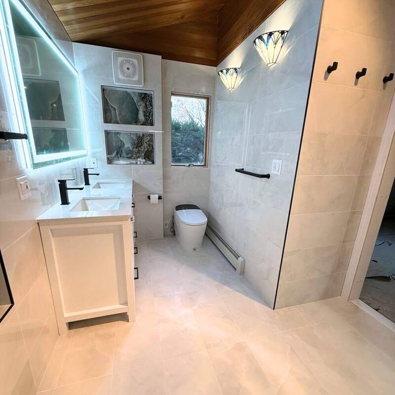 Geo Lust 12in x 24in White Polished Porcelain Tile - Floor & Wall