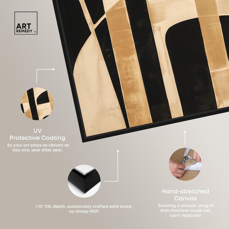 Noir and Gold I Canvas by Art Remedy