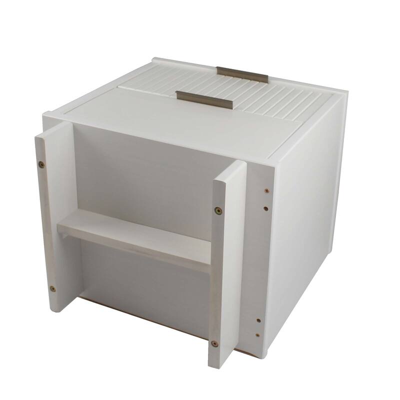 Manhattan Comfort Granville Mid Century Solid Wood 2 Drawer Nightstand Set of 2