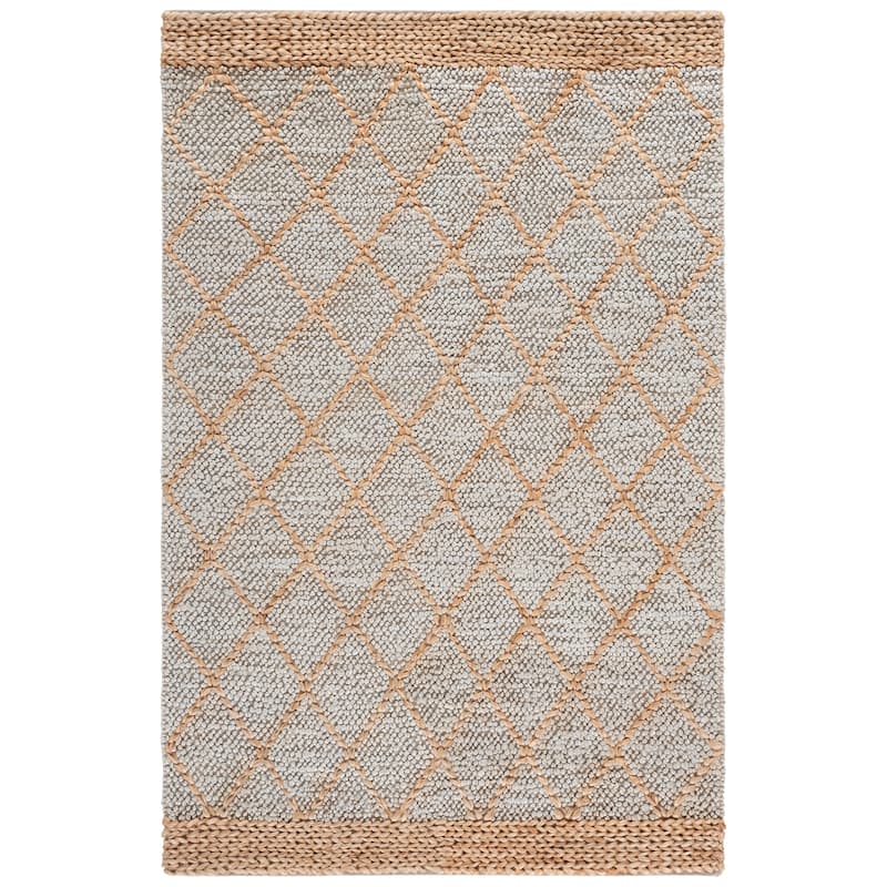 SAFAVIEH Hand-Woven Natural Fiber Loria Casual Jute Rug - 5' x 8' - Grey/Natural