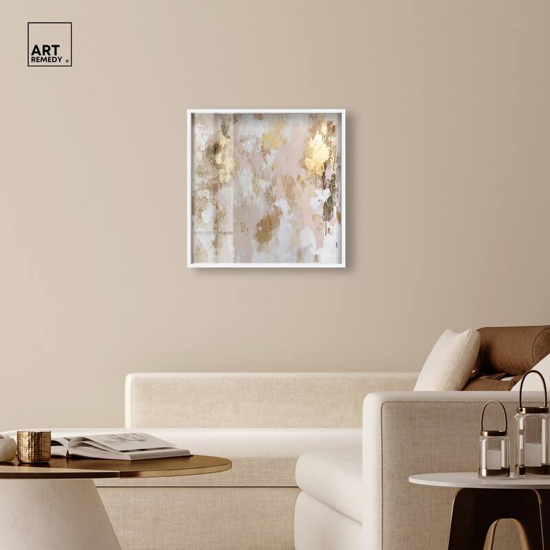 Golden Glimmer Gesture I Shadowbox by Art Remedy