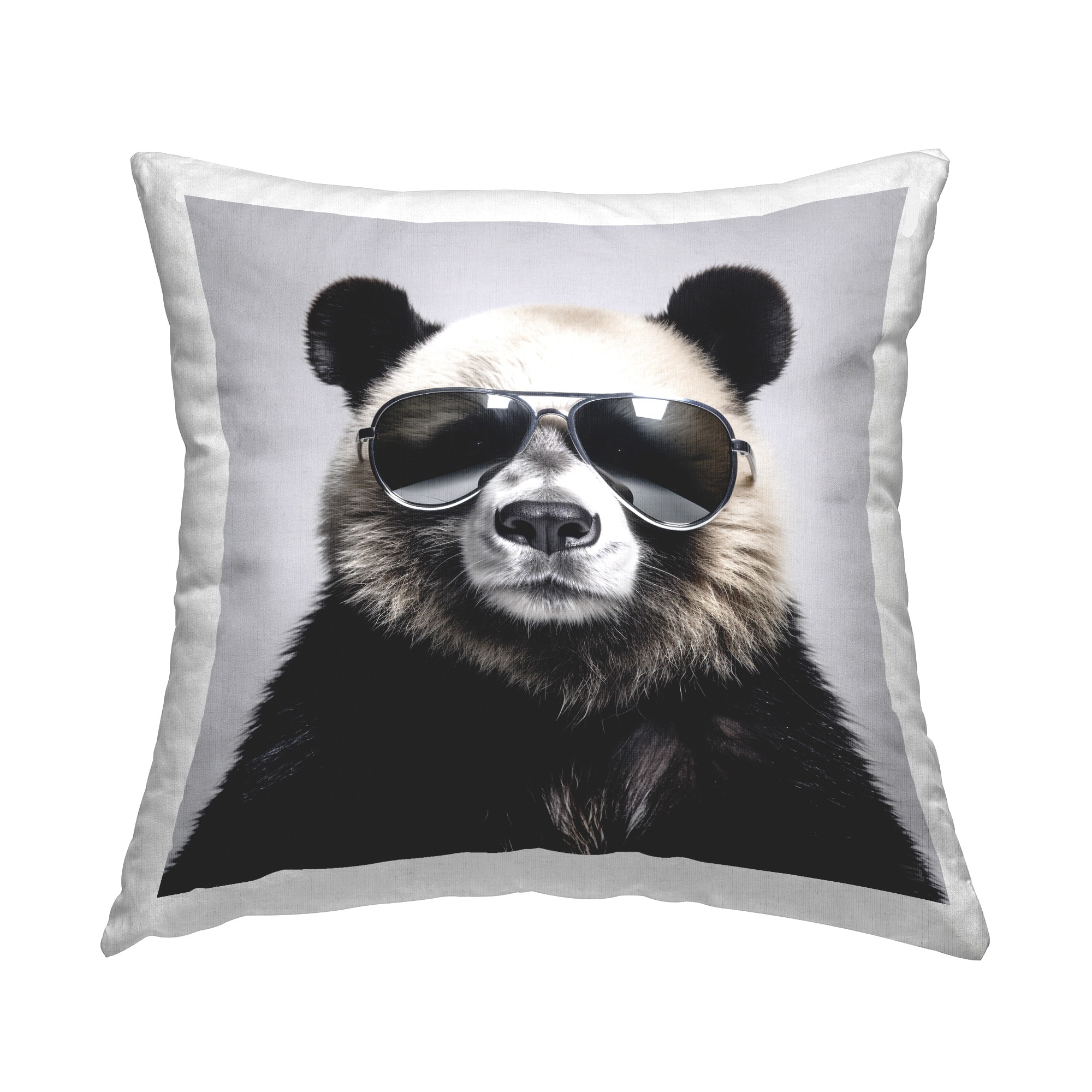 Stupell Trendy Panda with Sunglasses Decorative Printed Throw Pillow Design by RB