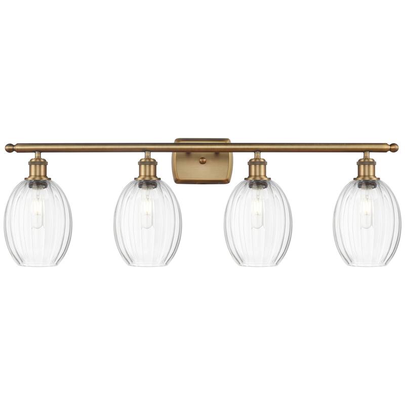 Innovations Lighting 516-4W-12-37 Preston Vanity Preston 4 Light 37" - Brushed Brass / Clear