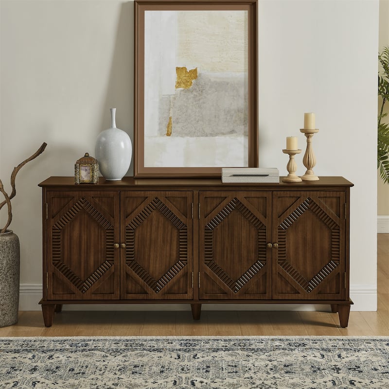 65.2" Mid Century Modern Sideboard Buffet Cabinet with Storage, Accent Coffee Bar