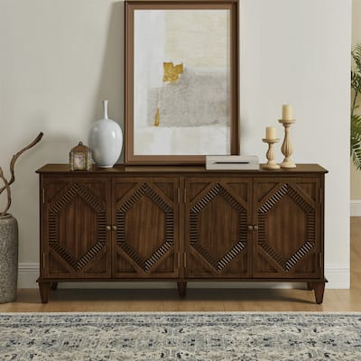65.2" Mid Century Modern Sideboard Buffet Cabinet with Storage, Accent Coffee Bar