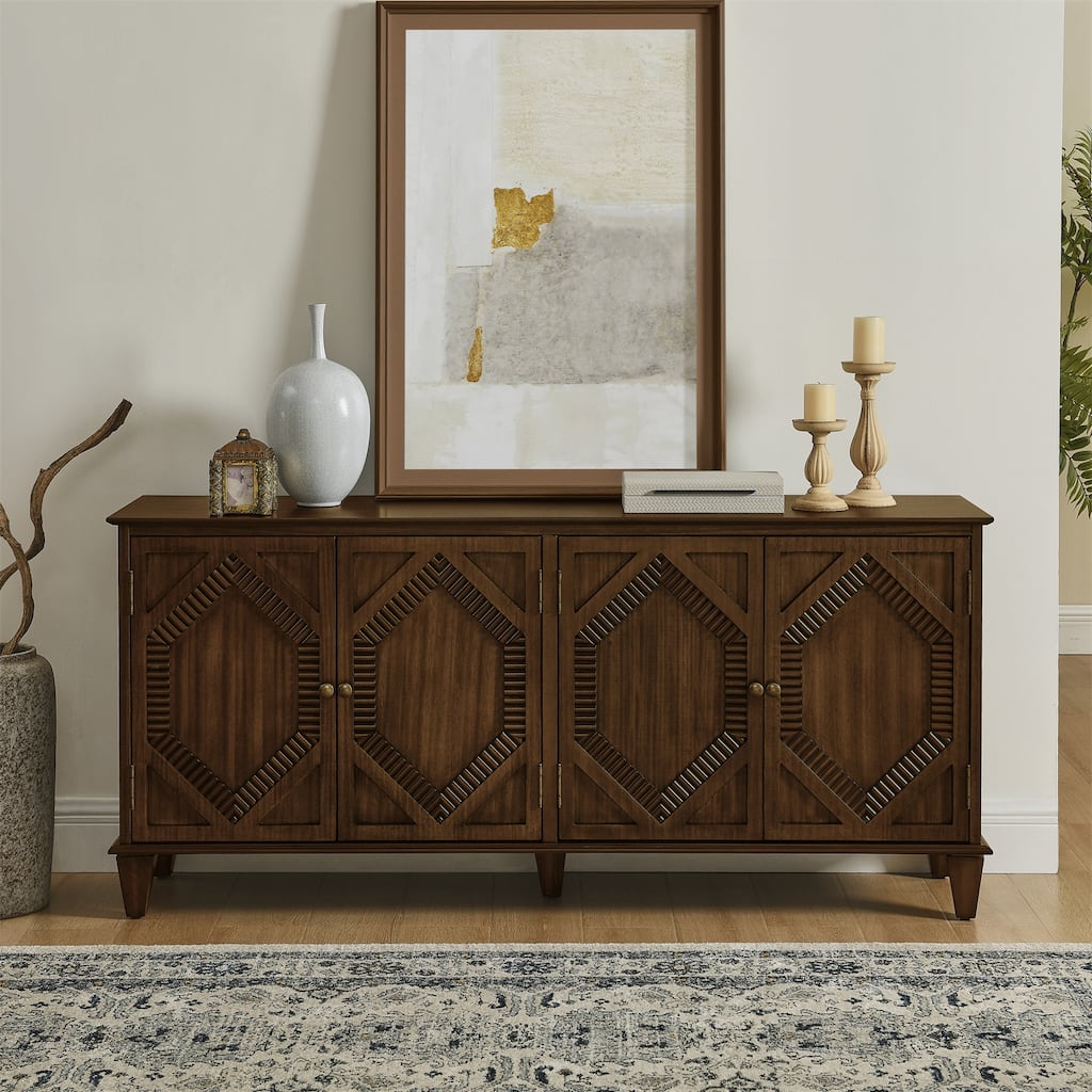 65.2" Mid Century Modern Sideboard Buffet Cabinet with Storage, Accent Coffee Bar