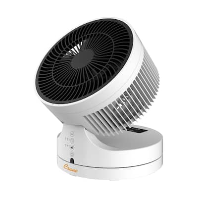 Crane 10 in. 3-speed Oscillating Desk Fan with Remote Control