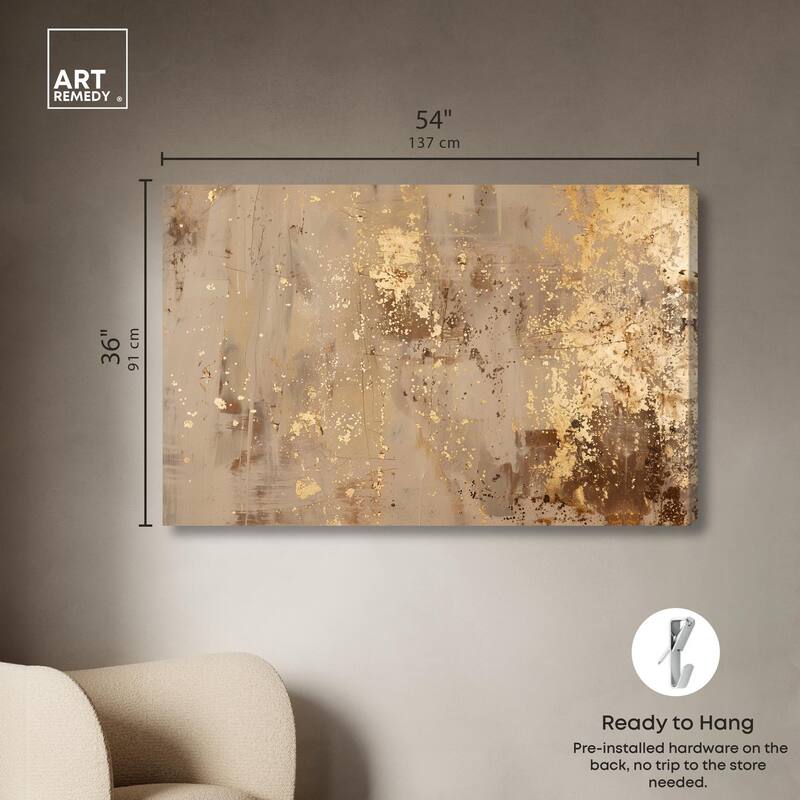 Gilded Dust Canvas by Art Remedy, Gallery Wrapped