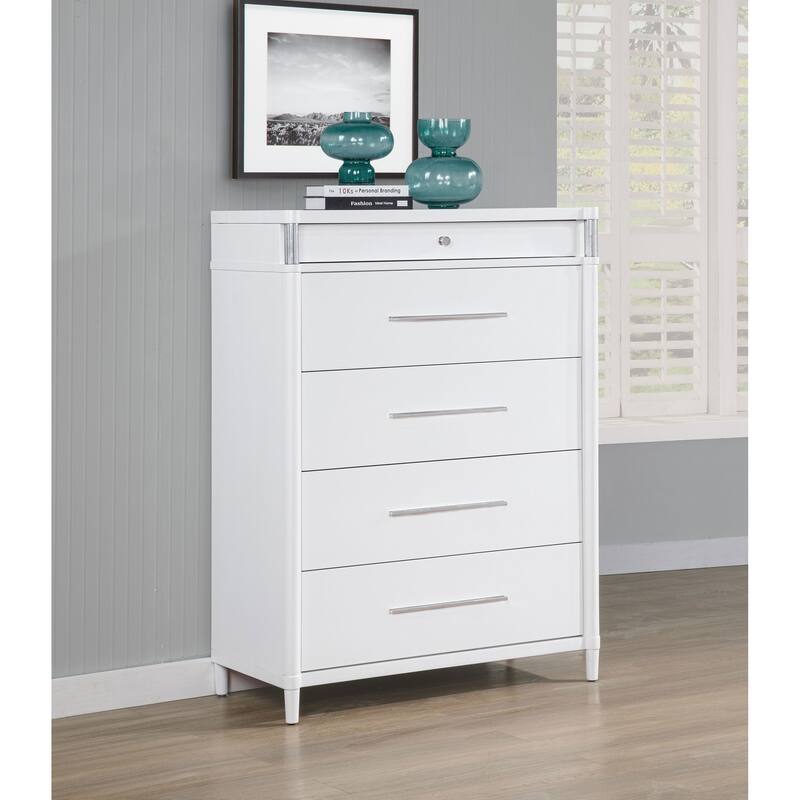 Gracemont 5-drawer Bedroom Chest of Drawers White