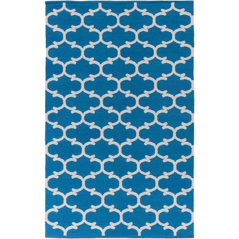 Flatweave Colne Moroccan Trellis Cotton Area Rug