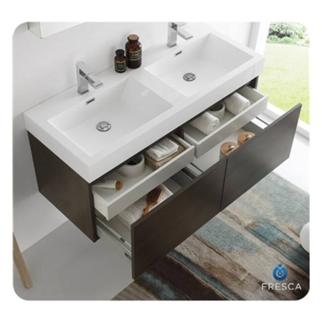 Fresca Mezzo 47-3/8" Wall Mounted / Floating MDF Vanity