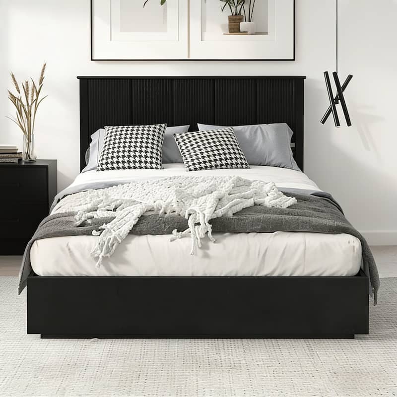 Christopher Knight Home - Brookhaven Modern Wooden Panel Bed with Vertical Slat Headboard