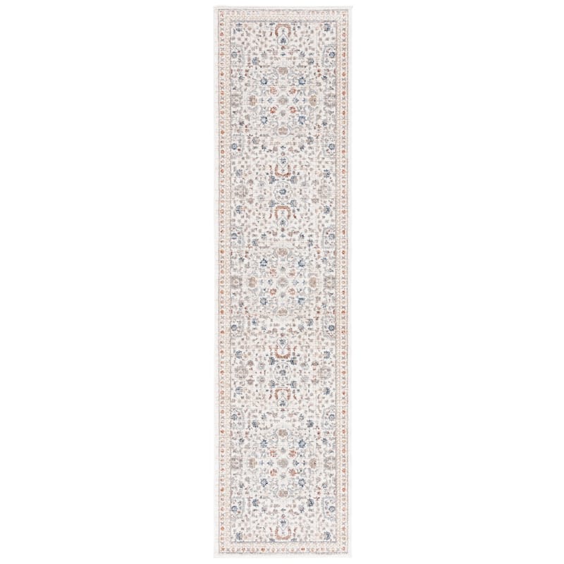 SAFAVIEH Harlow Lissa Vintage Distressed Rug - 2' x 8' Runner - Ivory/Grey Beige