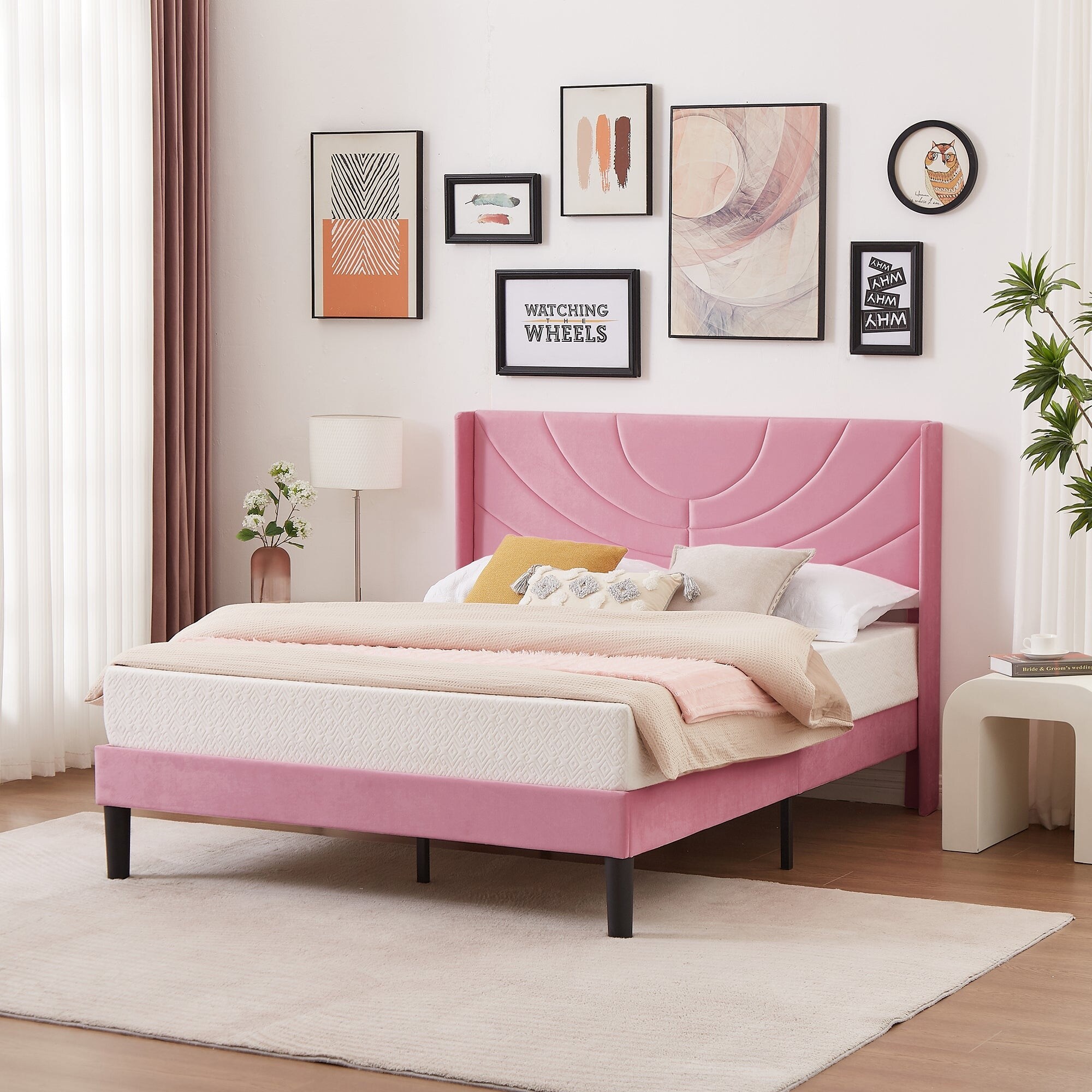 Wingback twin 2025 bed