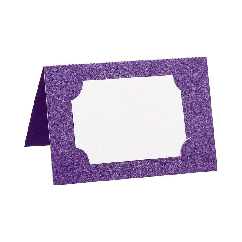 Table Name Place Cards,50Pcs Favor Decor Seat Blank Card, Purple