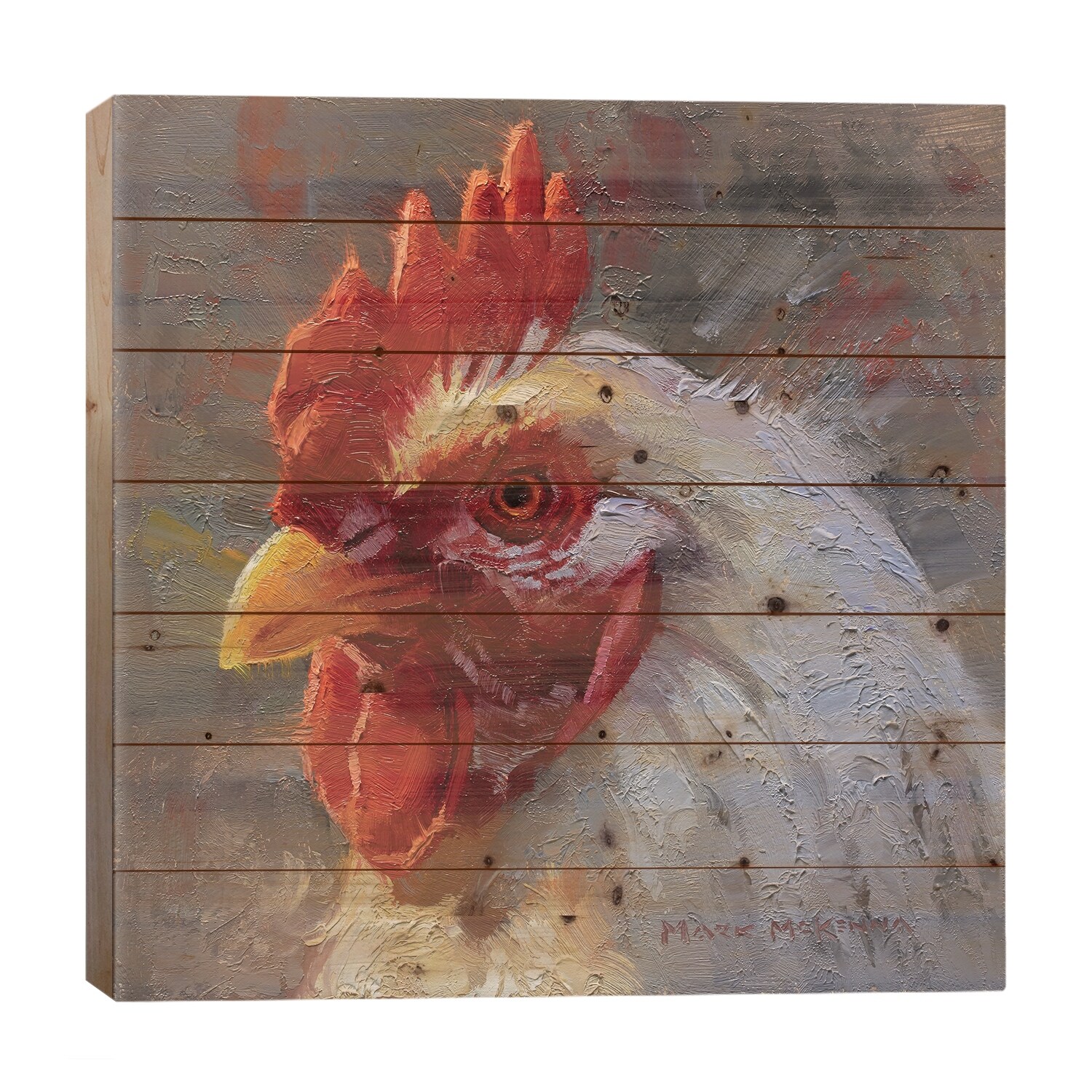 Man Of The House Print On Wood by Mark McKenna - Multi-Color