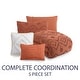 preview thumbnail 4 of 7, Rukai 100% Cotton Clipped Diamond Jacquard 5-Piece Bedding Comforter Set