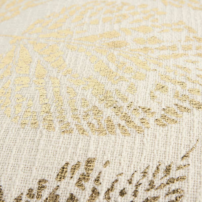 Ivory / Gold Leaf Texture Pillow Cover