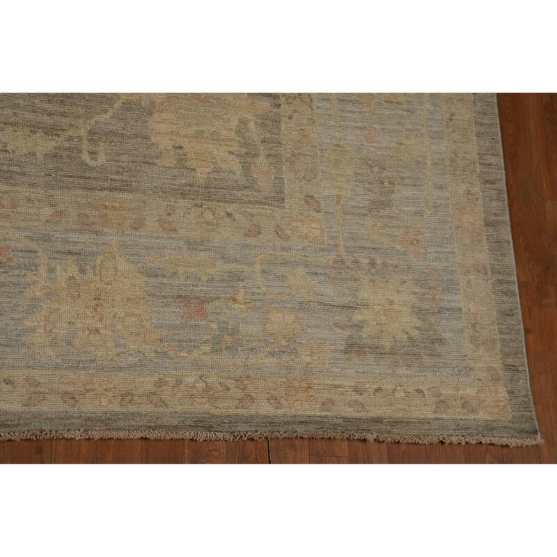 Vegetable Dye Oushak Turkish Large Rug Handmade Wool Carpet - 10'2"x 13'9"