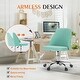 preview thumbnail 12 of 46, Armless Fabric Home Office Desk Chairs, Adjustable Height Swivel Task Vanity Chair, Task Chairs with Swivel Wheels - N/A