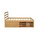 preview thumbnail 4 of 13, Natural Full Size Wood Platform Bed with Storage Shelves and 2 Under-bed Storage Drawers