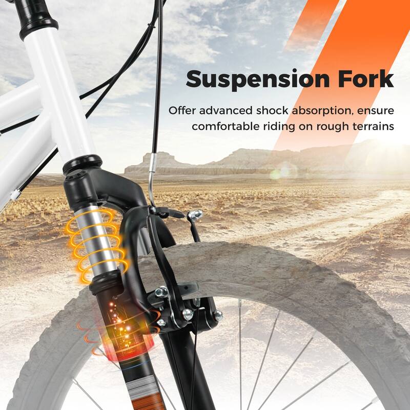 Metal Plastic Kids Mountain Bike with 6-Speed Shimano and Front Suspension