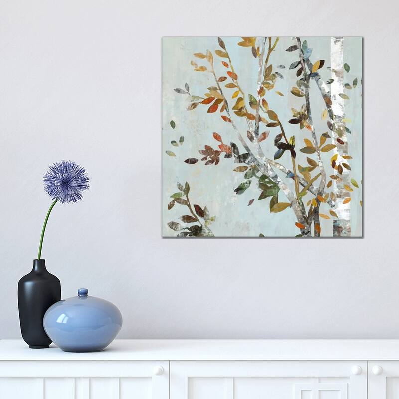 iCanvas "Birch With Leaves II" by Allison Pearce Canvas Print - 18x18x1.5