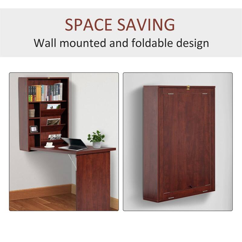 Wall Mounted Desk,Fold Convertible Desk,Multi-Function Computer Table