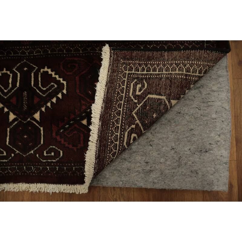 Hand Knotted Oriental 100% Wool Carpet Traditional All-Over Red Turkoman Area Rug - 12' 3'' X 9' 0''