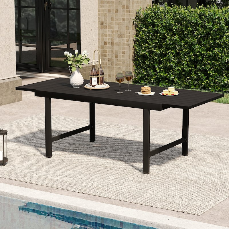 AeroFlex Aluminum Outdoor Dining Table with Extension