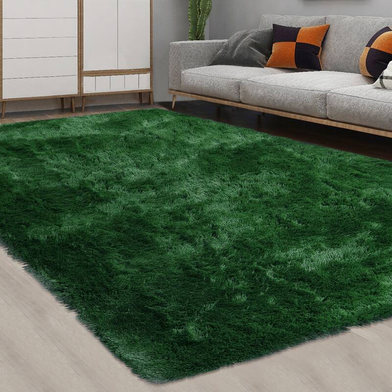Garvee Shag Fluffy Area Rug Modern Indoor Plush Shaggy Carpet - 5' x 8' - Green