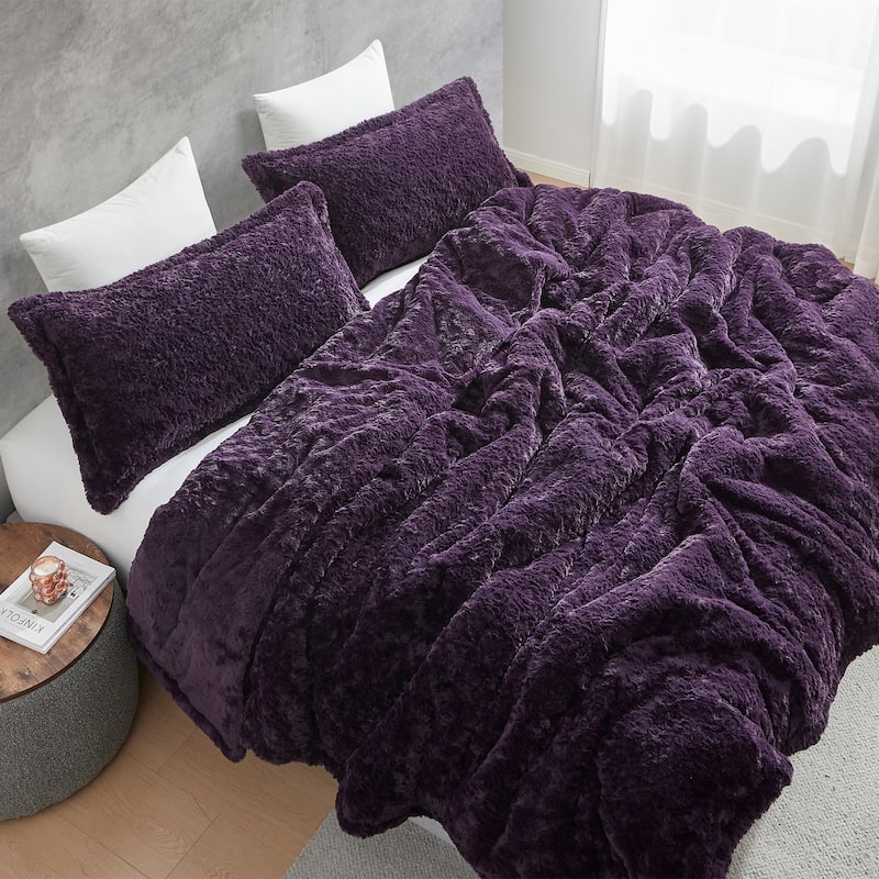 Wriggle With It - Coma Inducer® Oversized Comforter Set - Darkest Possible Purple